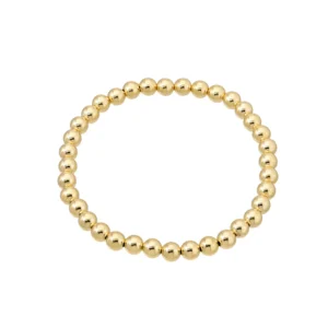 5 mm Beaded 14 kt gold Bracelet