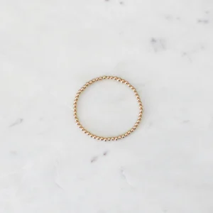 3 mm Beaded 14 kt Gold Bracelet