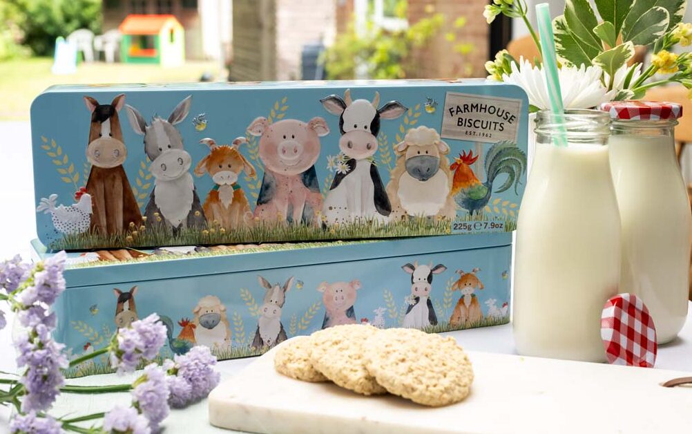 Farmhouse Animals Cookie Tin